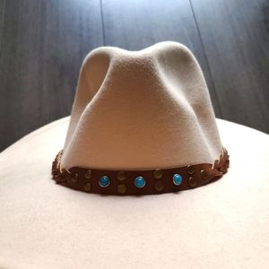 Cream felt hat